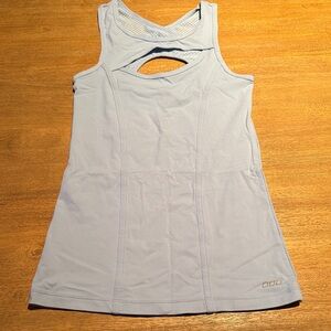 Sky Blue Lorna Jane Tank XS/S – Mesh + Keyhole Detail